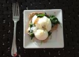 Breakfast egg with spinach and cheese