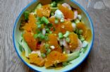 Prawn salad with orange and avocado