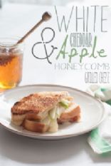 White cheddar apple and honey grilled cheese