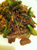 HCG Phase 3 - Spicy Buffalo and Asparagus with Miracle Noodles