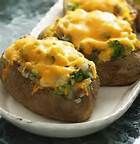 Chicken & Broccoli stuffed potatoes