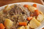Crockpot 8 layer Garlicy Beef 'roast' stew