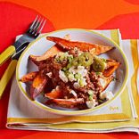 Mole-Topped Sweet Potatoes