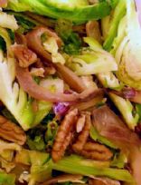 Brussels sprouts with pecans and caramelized onions