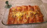 KP's chicken and black bean enchiladas (with cottage cheese)