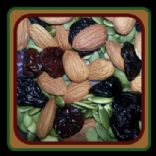 Almonds, pumpkin seeds, dried cherries snack