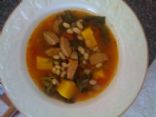 Sausage and White Bean Soup with Greens and Butternut Squash