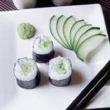 Cucumber Avocado Wasabi Sushi Roll