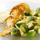 Panko-Crusted Tilapia and Bow Ties