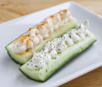 Cucumber Cream Cheese Boats Recipe  SparkRecipes