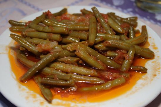 Greek Style Beans (spans,Fasolakia Ladera) Recipe | SparkRecipes