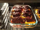 Black Rice and Turkey Stuffed Peppers