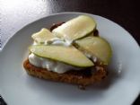 pear/cottage cheese on toast