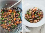 Gluten Free and Vegan Wild Rice and Tofu Salad with Miso Dressing