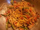 Pork Lo Mein (carrots & g.beans) Half Recipe