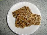 Homemade granola bars with nuts and raisins