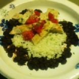 Margarita Grilled Chicken with black beans and rice