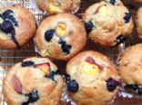 Peach and Blueberry Muffins (Vegan)
