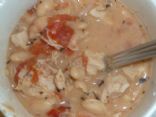 Quick Chicken, White Bean, Italian Tomatoe Soup