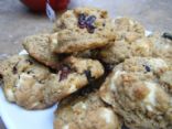 Strawberry Oatmeal White Chocolate Chip Cookies