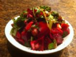 Beet Spinach Salad and Poppy Seed Vinaigrette