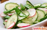 Springtime Salad with Snow Peas, Cucumbers, and Radishes