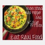 Roasted Red Pepper and Kale Frittata