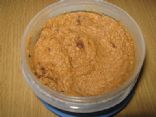 Brown chickpea hummus with peanut butter - Med style