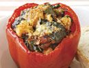Chicken Florentine-Stuffed Red Peppers