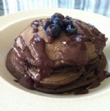 High Protein Chocolate Blueberries Pancakes 