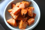 Low fat, low cal Roasted Honey, Basil, Balsamic Sweet Potato
