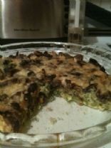 Broccoli, mushroom, egg fritatta