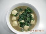 Baby Spinach Soup with Fish Balls