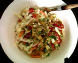 Shredded Salad with Chick Peas, Feta, Sunflower Seeds and Coconut-Lime Dressing