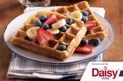 Whole Grain Waffles with Fruit from Daisy Brand®