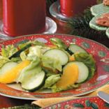 Orange Cucumber Lettuce salad