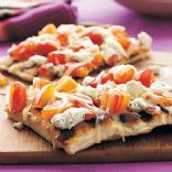 Grilled Heirloom Tomato and Goat Cheese Pizza