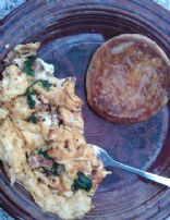 Omelette: Spinach, Bacon, and Goat Cheese 