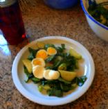 Beet Greens and Spinach salad