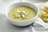 Broccoli, zucchini and blue cheese soup