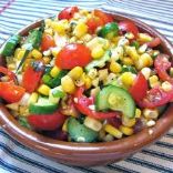 Tomatoe and Cucumber Salad with Corn