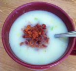 Kristen's Clean Eating Dairy Free Potato and Leek Soup with Bacon