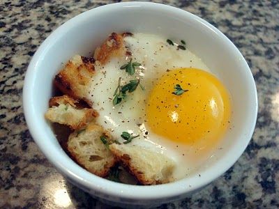 Breakfast Eggs en Cocotte Recipe  SparkRecipes