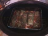 Pork and Pinapple Stuffed Cabbage Leaves