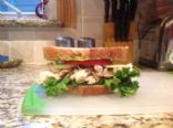 Snow shoveling chicken avocado sandwich