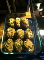 Turkey Spinach Parmesan Muffins