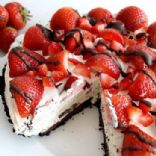 Strawberries Cookies and Creme pie