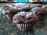 Chocolate banana baby muffins