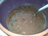Drew's Lentil & Black Bean Soup