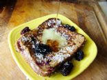 Coconut Crusted French Toast Stuffed With Fresh Berry Cream Cheese Filling